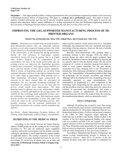 Improving the Manufacturing Process of 3D