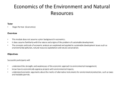 Economics of the Environment and Natural Resources
