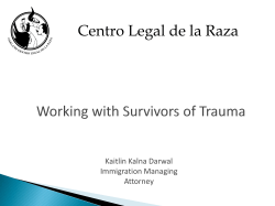 Guidelines for Interviewing Survivors of Trauma