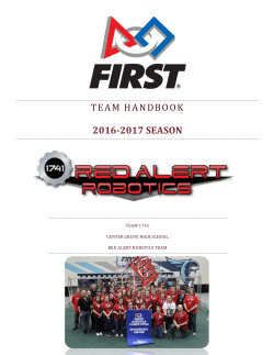 1741 Team Handbook 2010-2011