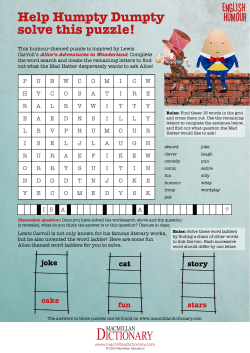 Help Humpty Dumpty solve this puzzle!