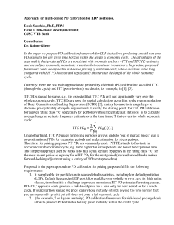 Approach for multi-period PD calibration for LDP