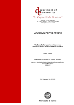 The Santa Fe Perspective on Economics - CESMEP