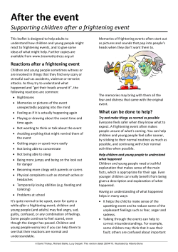 After the event - Child Bereavement UK