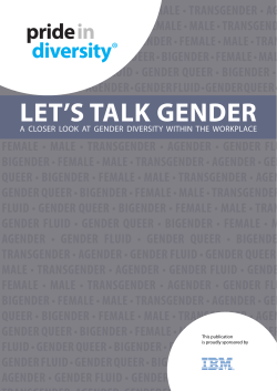 let`s talk gender - Griffith University