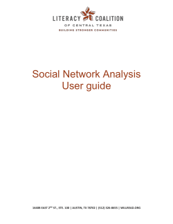 Social Network Analysis Guide - The Literacy Coalition of Central