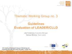 The CLLD strategy - Rete Rurale Nazionale