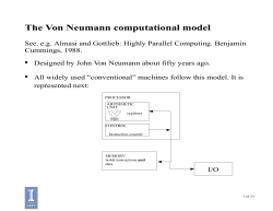 The Von Neumann computational model