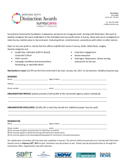 SurreyCares Box 34089 Surrey, BC V3S 8C4 Tel 604.591.2699 info