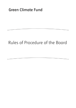 Rules of Procedure - Green Climate Fund