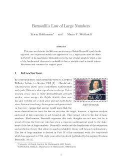 Bernoulli`s Law of Large Numbers