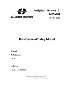 The Roll-Geske-Whaley Model
