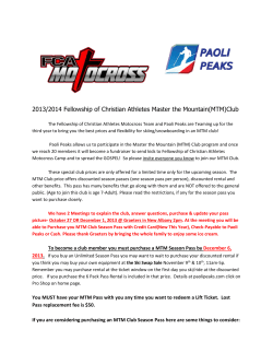 2013/2014 Fellowship of Christian Athletes Master the Mountain