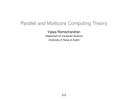 Parallel and Multicore Computing Theory