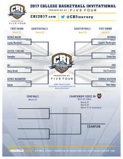 2016 COLLEGE BASKETBALL INVITATIONAL 2017 COLLEGE