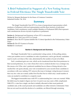 The Single Transferable Vote