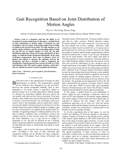 Gait Recognition Based on Joint Distribution of Motion Angles