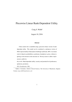 Piecewise Linear Rank-Dependent Utility.
