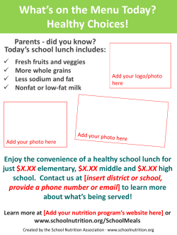 Let`s do lunch. Consider joining your child in the cafeteria to see