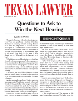 Questions to Ask to Win the Next Hearing
