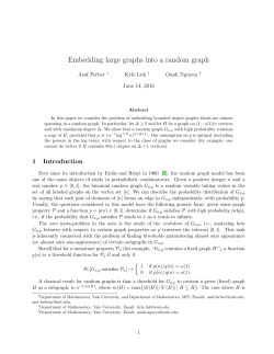 Embedding large graphs into a random graph