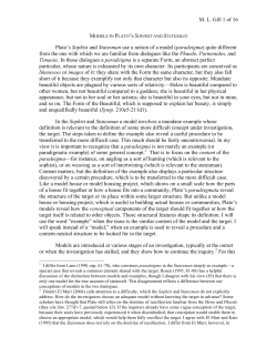 M. L. Gill 1 of 16 Plato`s Sophist and Statesman use a notion of a