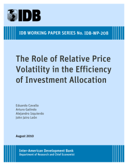 The Role of Relative Price Volatility in the Efficiency of Investment