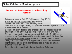 Richard Harrison - Mission status and studies