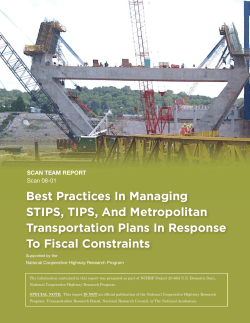 Best Practices In Managing STIPS, TIPS, And Metropolitan