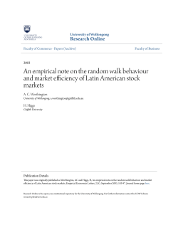 An empirical note on the random walk behaviour