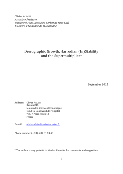 Demographic Growth, Harrodian (In)Stability and the Supermultiplier*