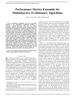 Performance Metrics Ensemble for Multiobjective Evolutionary