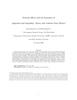 Network effects and the dynamics of migration and inequality: theory