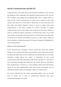 Social Constructivism and the EU