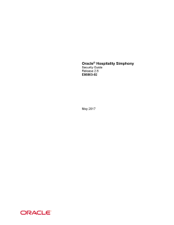 Oracle&reg; Hospitality Simphony