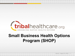 State-based SHOP - TribalHealthCare.org
