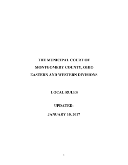 New Local Rules - The Municipal Court of Montgomery County Ohio