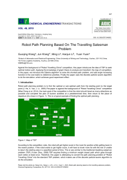 Robot Path Planning Based On The Travelling Salesman