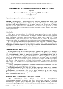 Impact Analysis of Complex on Urban Special Structure in Linyi Jinyi