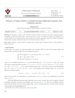 Existence of unique solution to switched fractional