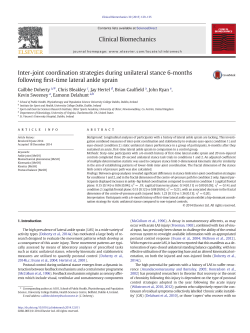 Inter-joint coordination strategies during unilateral stance 6