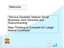 (JV)? SBA definition