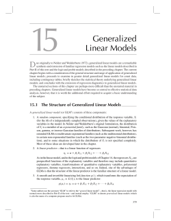 15 Generalized Linear Models