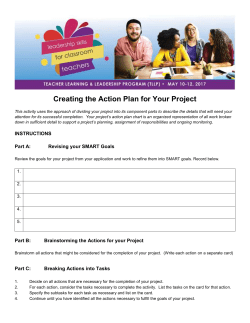 Creating the Action Plan for Your Project