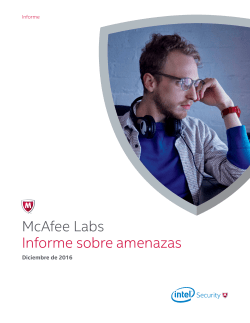 Informe trimestral de McAfee Labs sobre amenazas, diciembre de