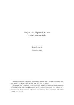 Output and Expected Returns