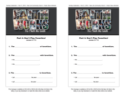 Part 4: Don`t Play Favorites! Part 4: Don`t Play Favorites!