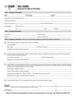 NC-5500 - North Carolina Department of Revenue