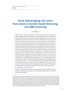 Bank deleveraging, the move from bank to market