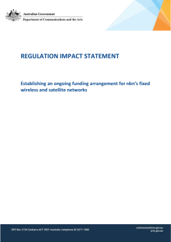RIS for consultation - Regulation Impact Statement Updates
